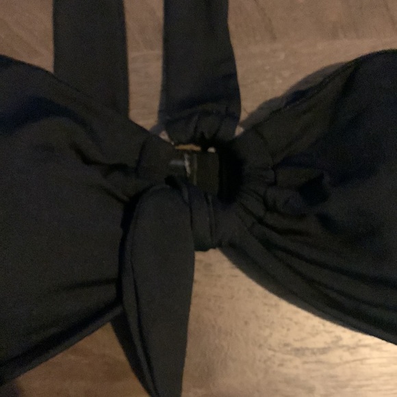 NWOT Seafolly Active Ring Front Bandeau Bikini Top black - Picture 10 of 13